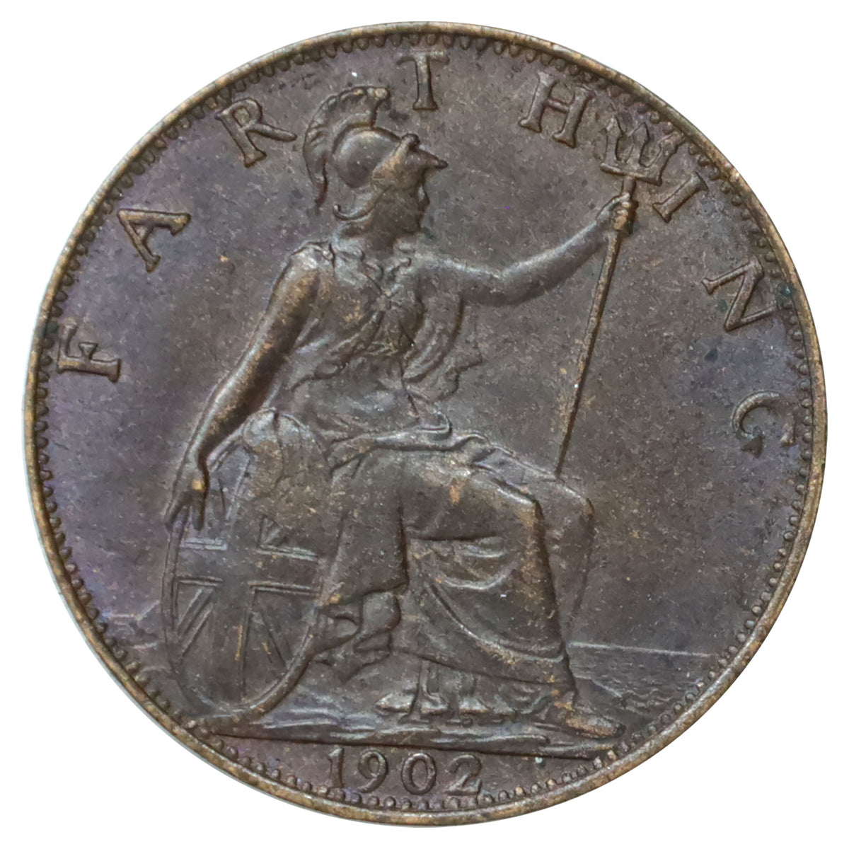 Great Britain 1902 Farthing EF-AU (EF45)