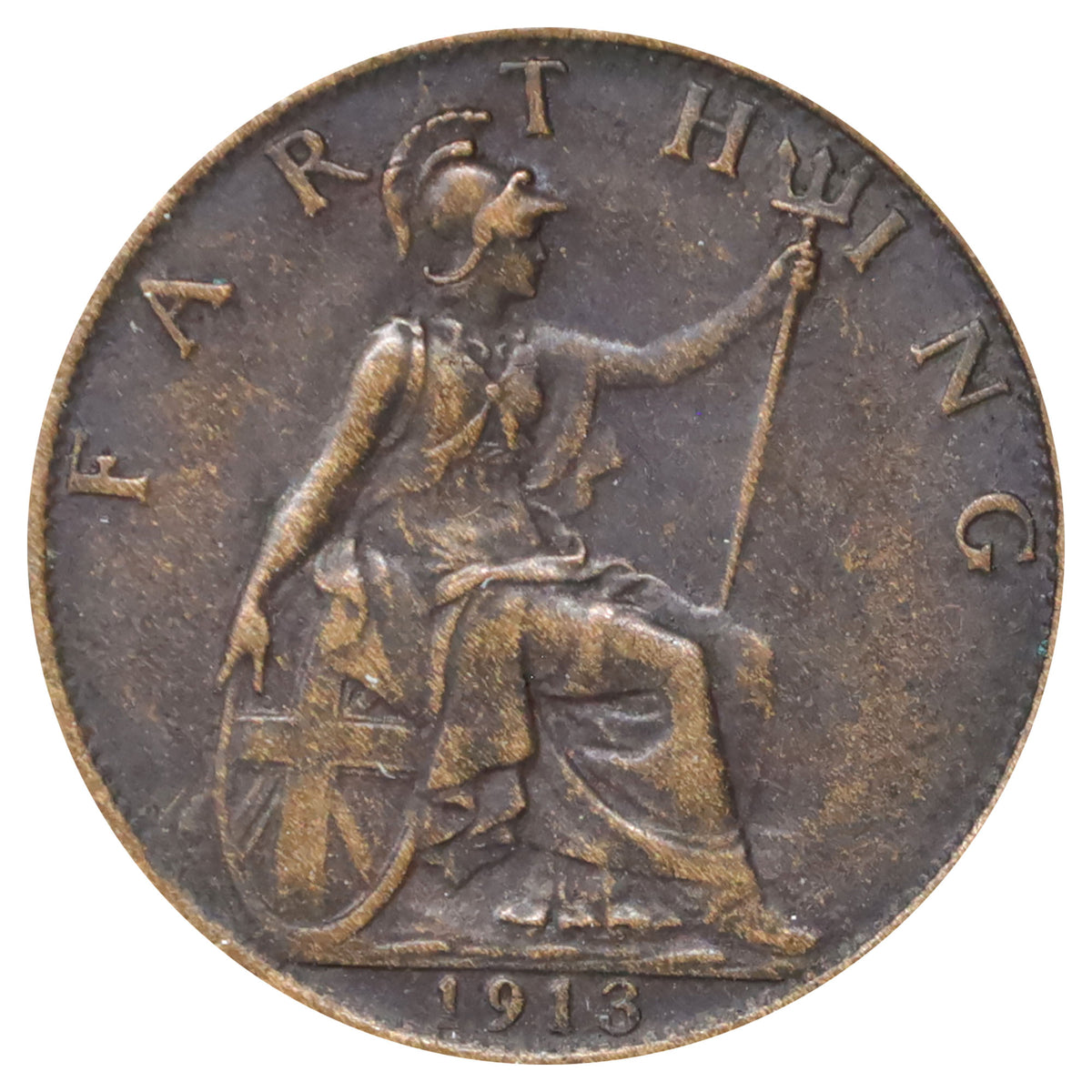 Great Britain 1913 Farthing Extra Fine (EF40)