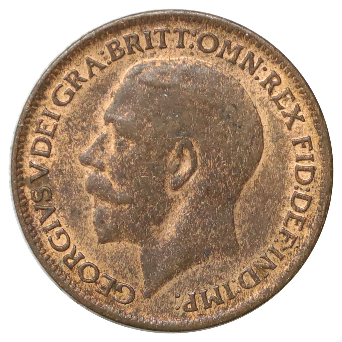 Great Britain 1919 Farthing Almost Uncirculated (AU50)