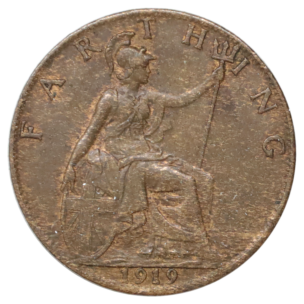Great Britain 1919 Farthing Extra Fine (EF40)