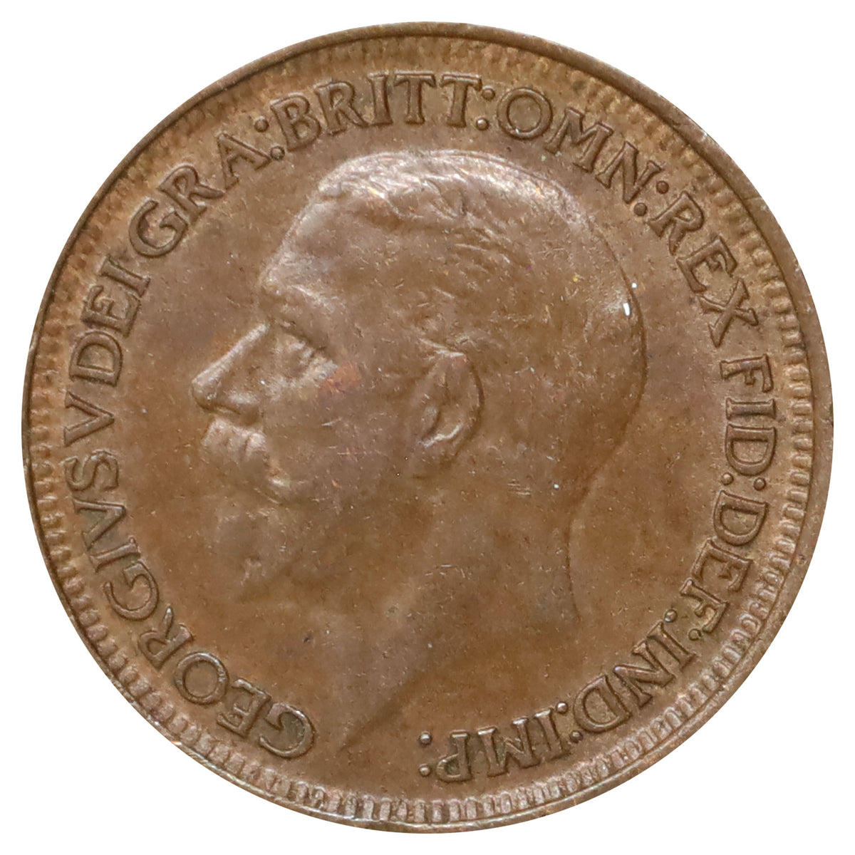 Great Britain 1928 Farthing Almost Uncirculated (AU50)