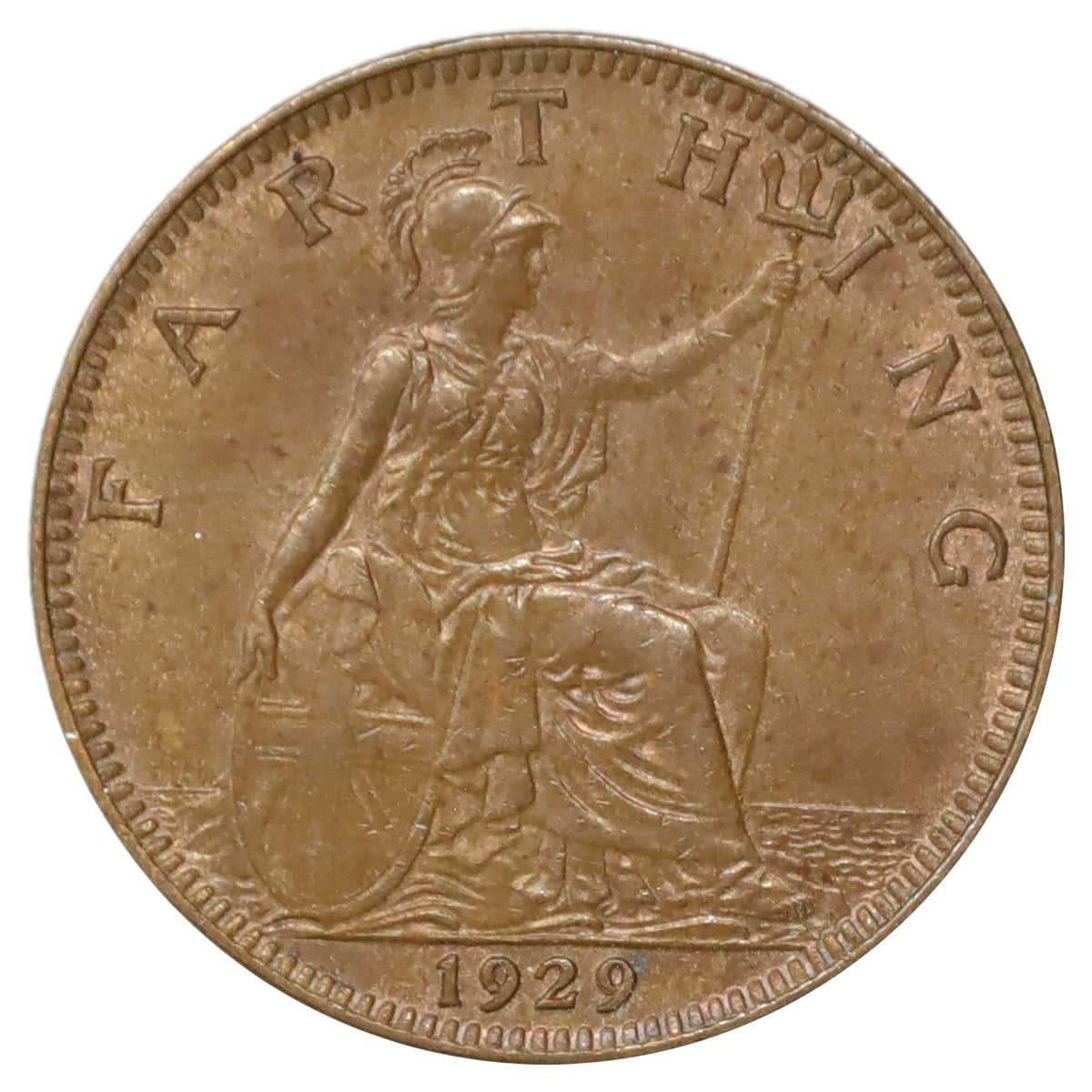 Great Britain 1929 Farthing AU-UNC (AU55)