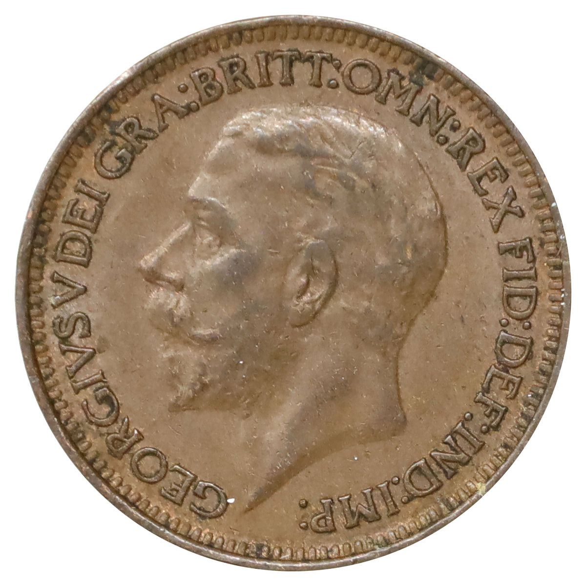 Great Britain 1929 Farthing Almost Uncirculated (AU50)