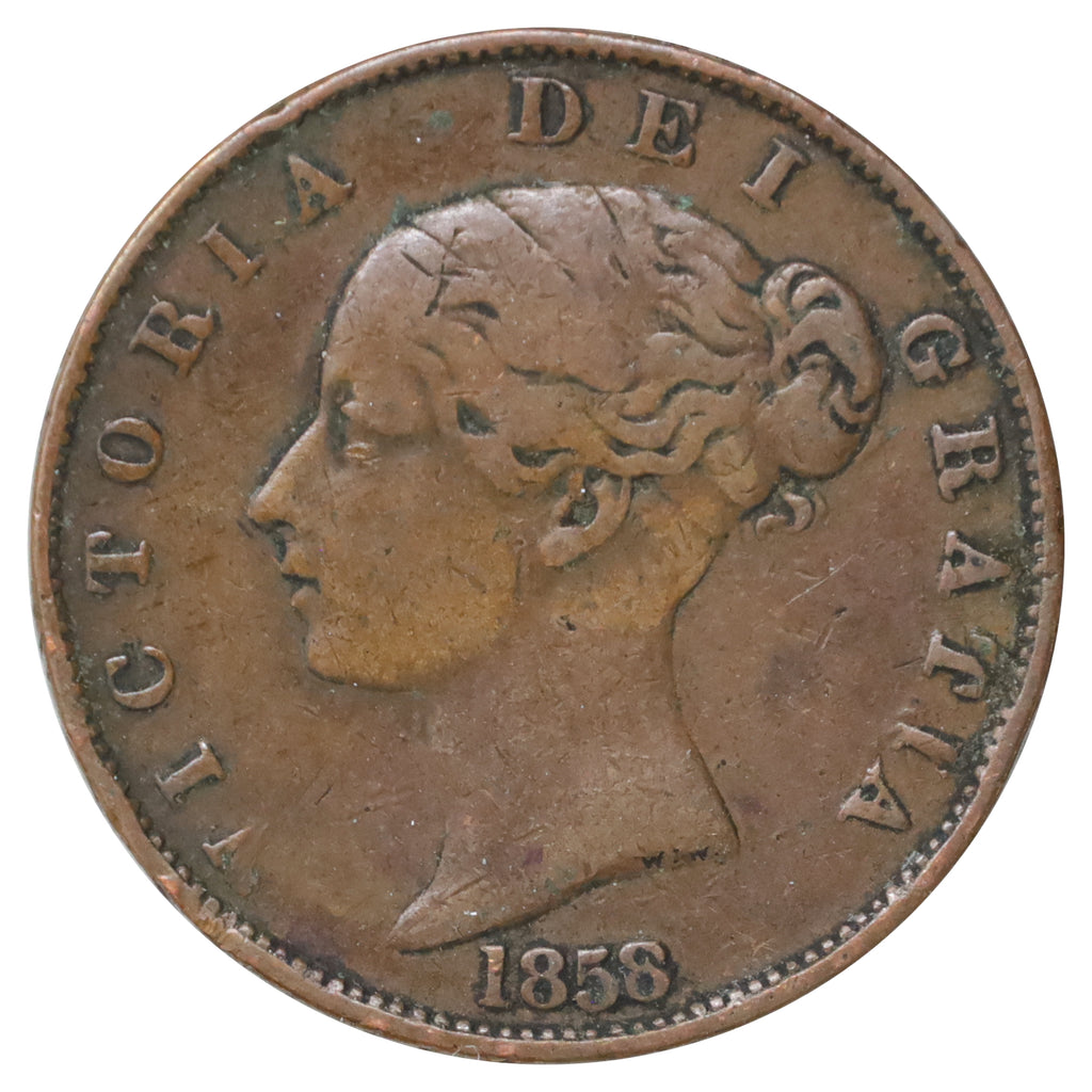 Great Britain 1858 8 Over 6 1/2 Penny Fine (F12)