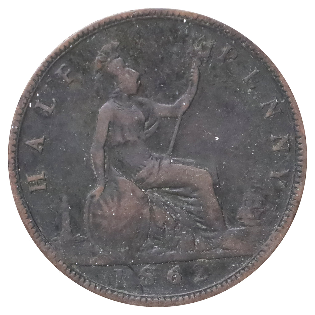 Great Britain 1862 1/2 Penny Fine (F12)
