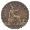 Great Britain 1862 1/2 Penny VG-F (VG10)