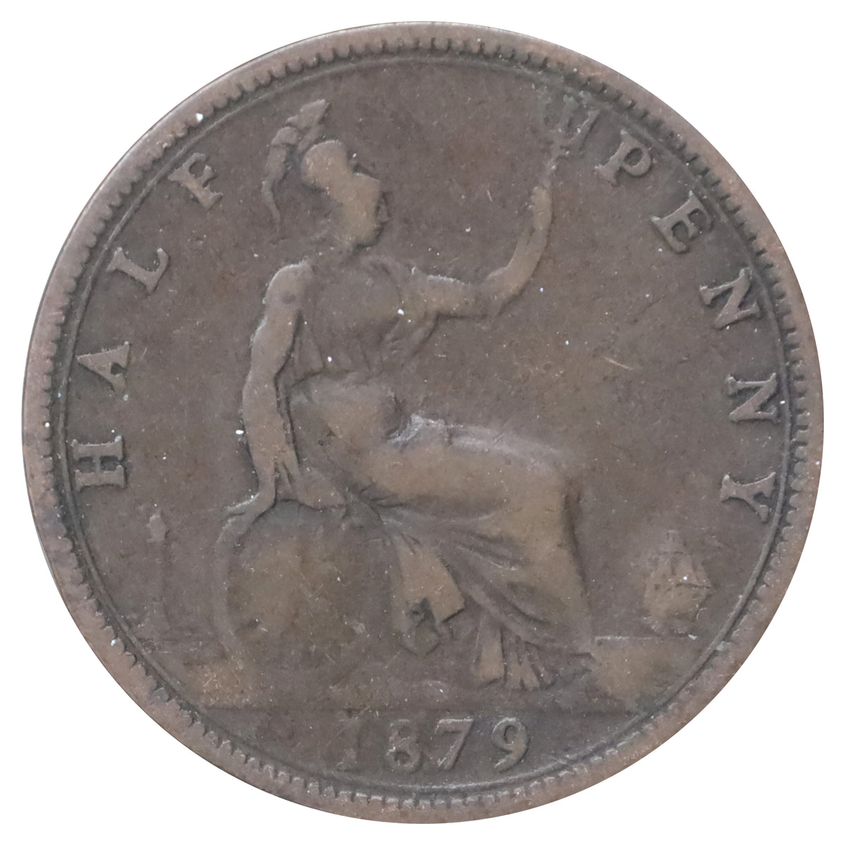 Great Britain 1879 1/2 Penny Fine (F12)