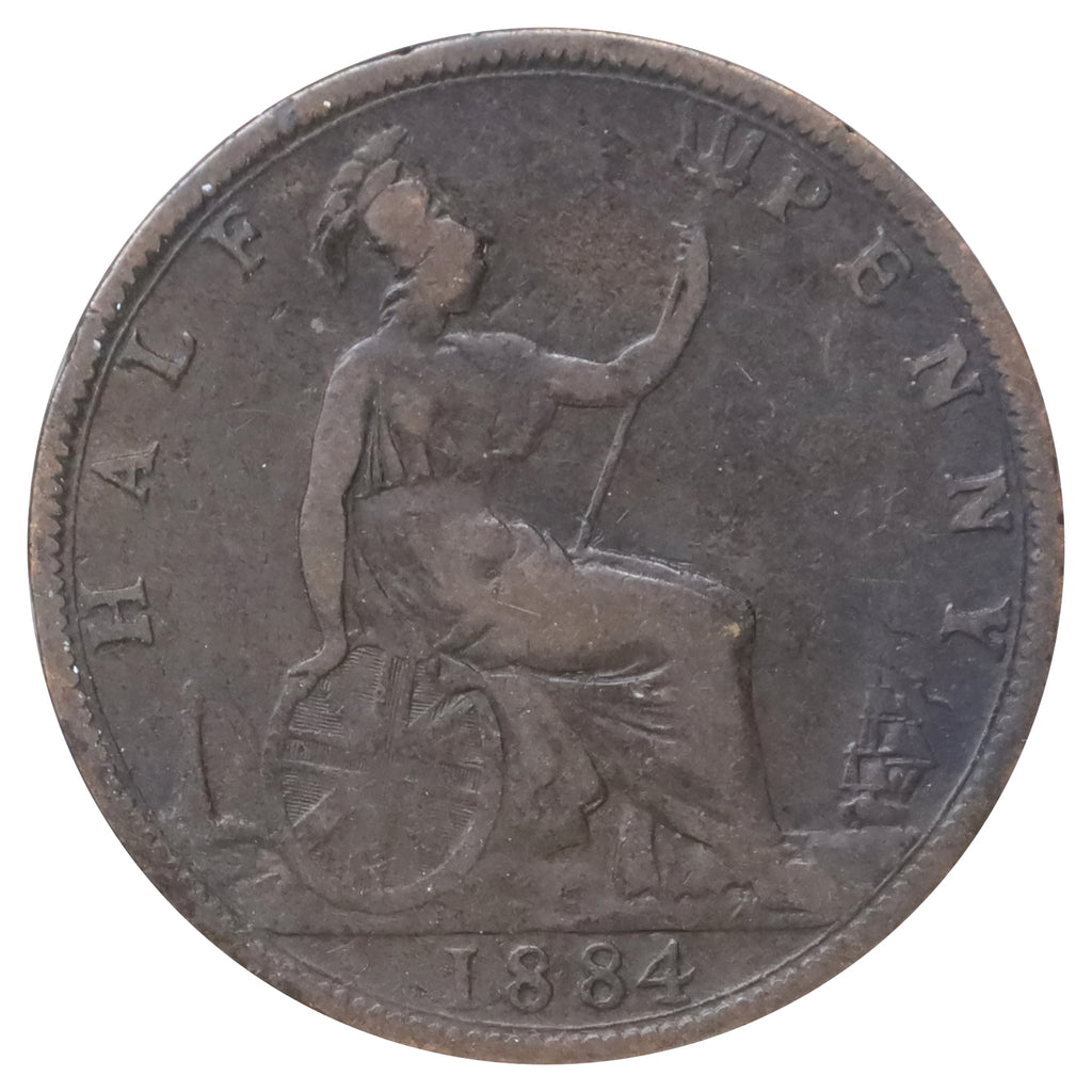 Great Britain 1884 1/2 Penny Very Good (VG8)