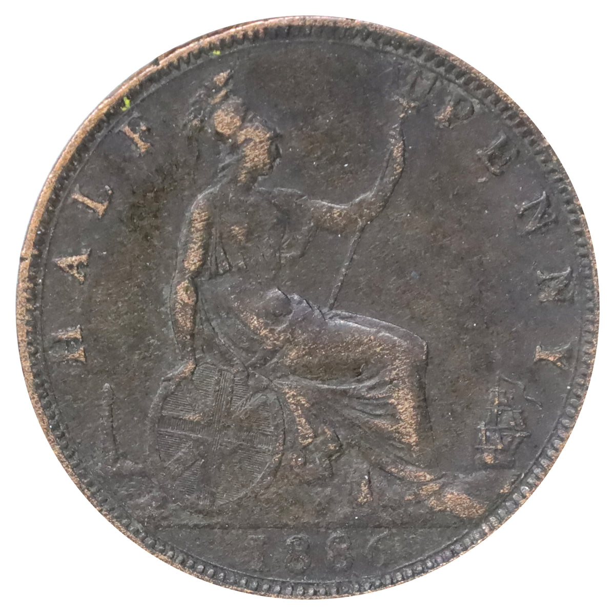 Great Britain 1886 1/2 Penny F-VF (F15)