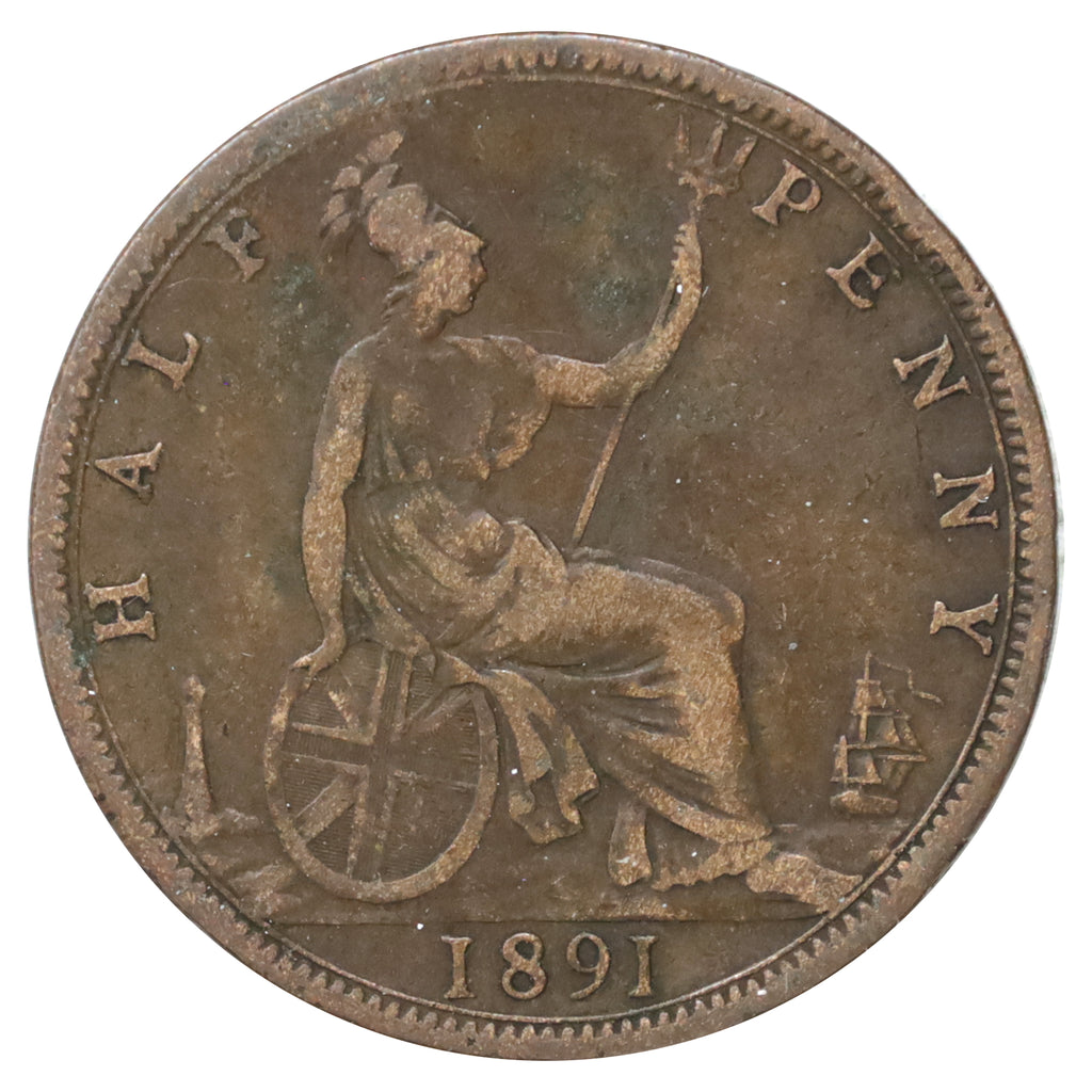 Great Britain 1891 1/2 Penny F-VF (F15)