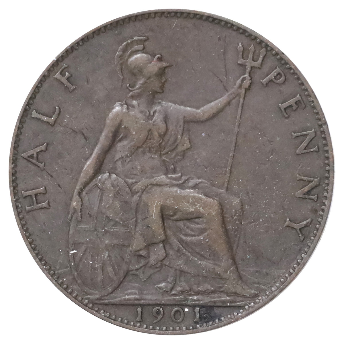Great Britain 1901 1/2 Penny VF-EF (VF30)