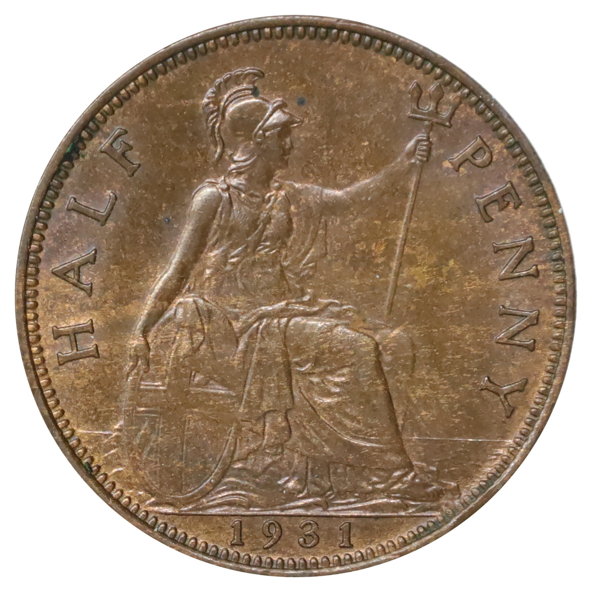 Great Britain 1931 1/2 Penny AU-UNC (AU55)