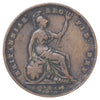 Great Britain 1854 Ornamental Trident Penny Fine (F12)