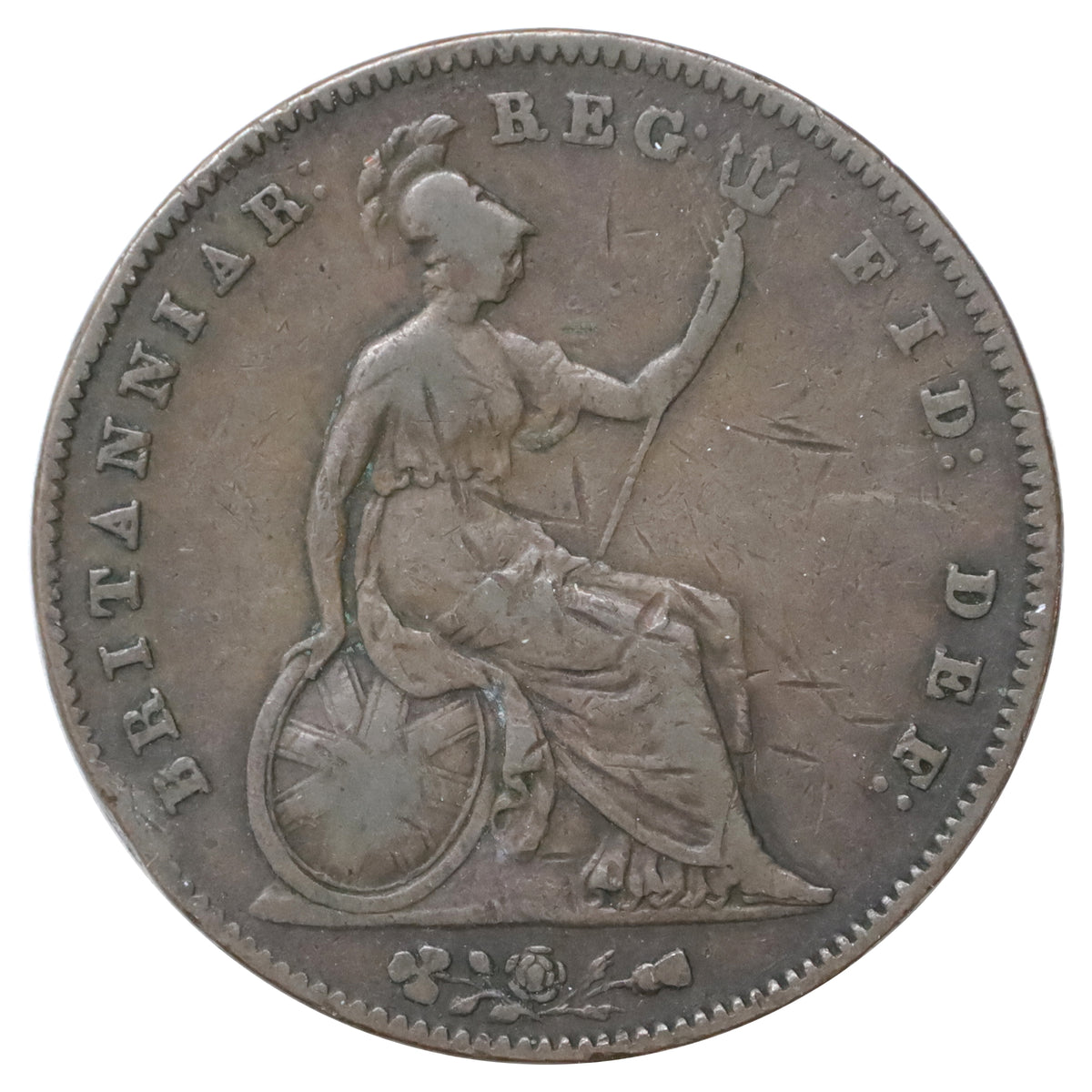 Great Britain 1854 Plain Trident Penny Fine (F12)