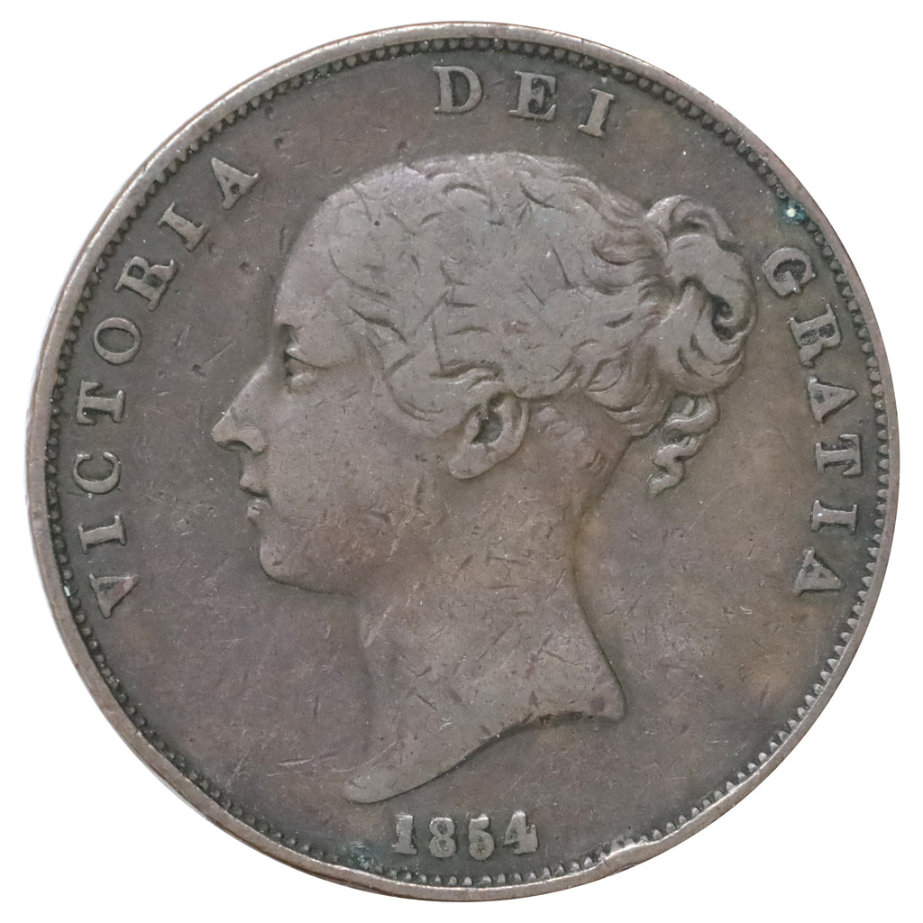 Great Britain 1854 Plain Trident Penny Fine (F12)