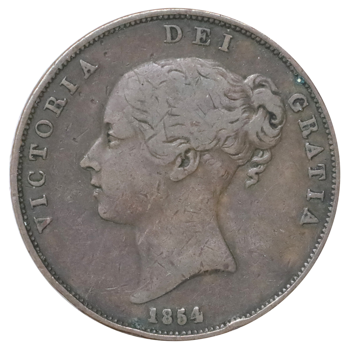 Great Britain 1854 Plain Trident Penny Fine (F12)