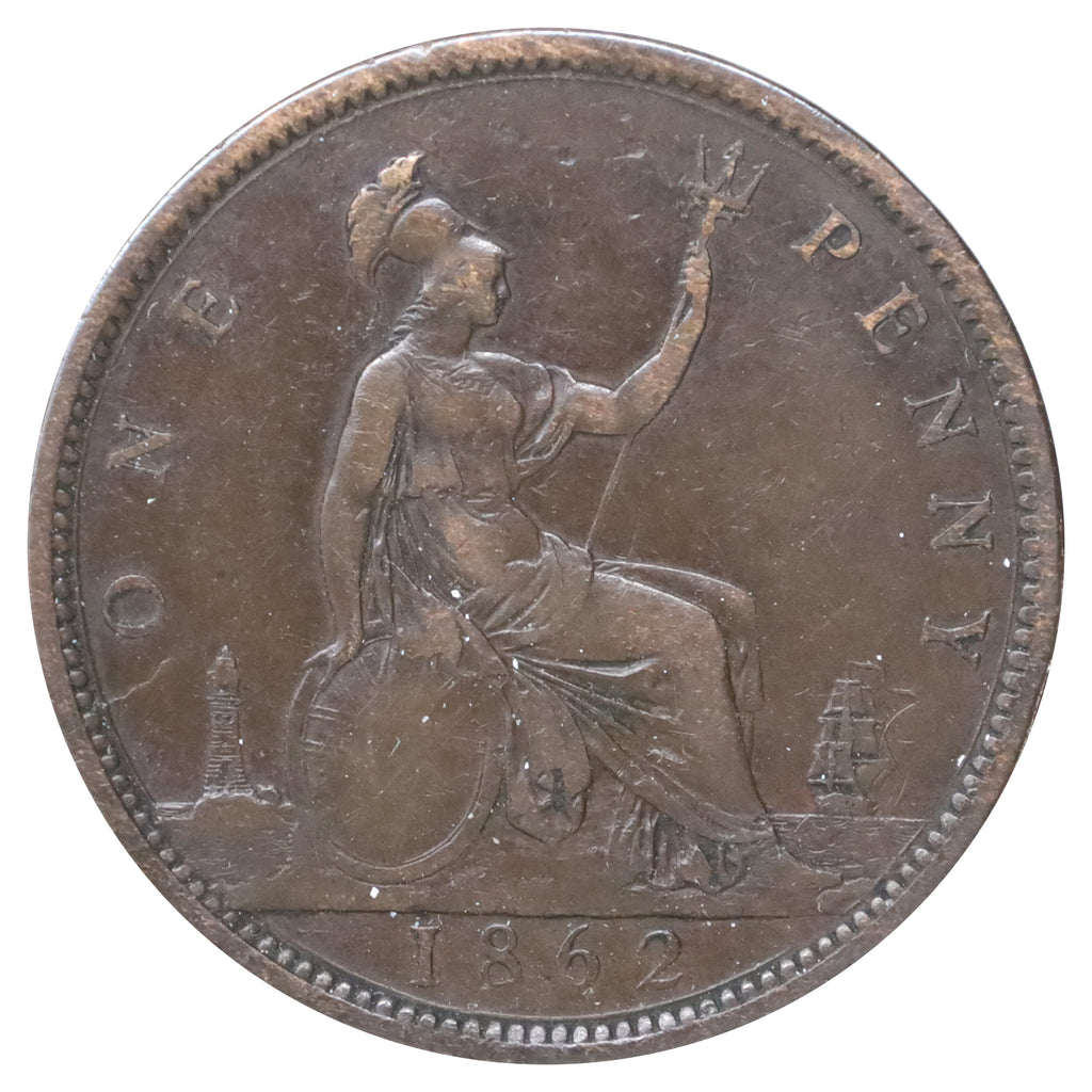 Great Britain 1862 Penny F-VF (F15)