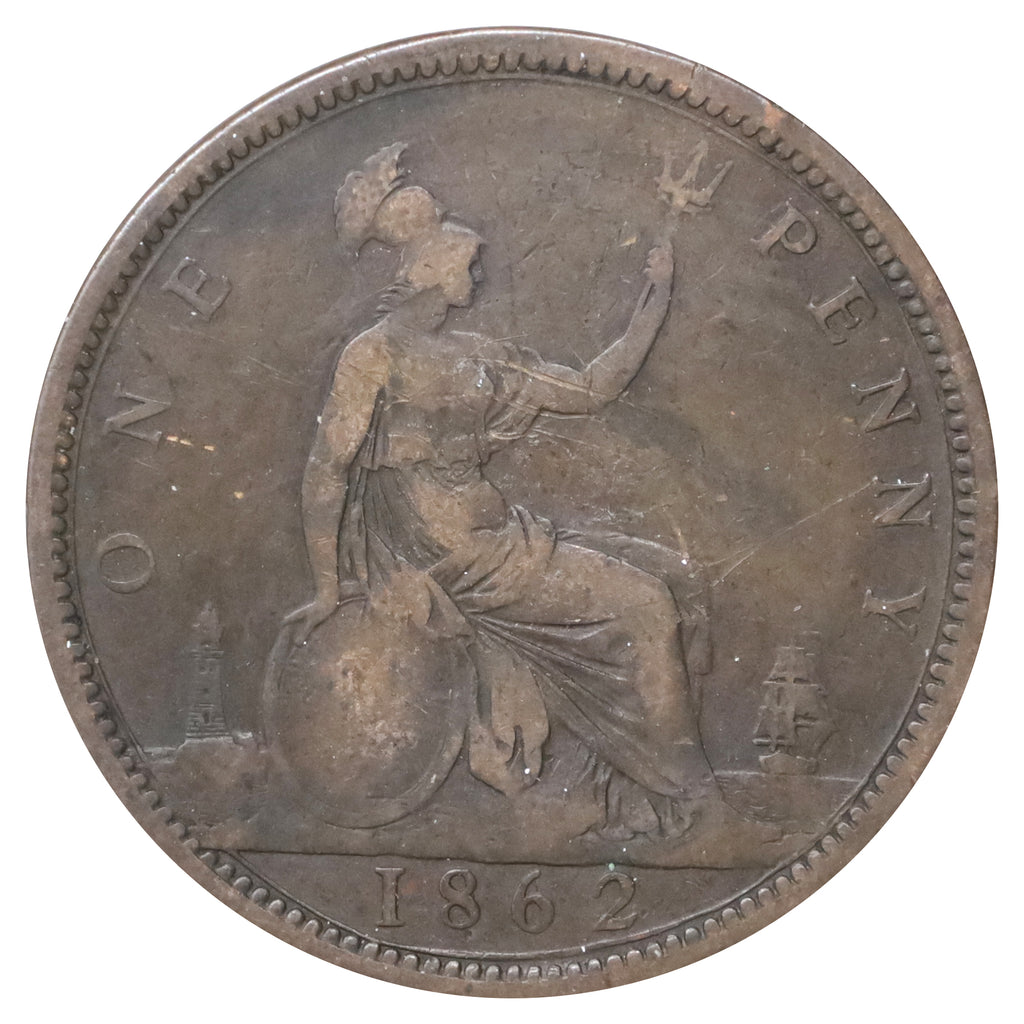 Great Britain 1862 Penny Fine (F12)