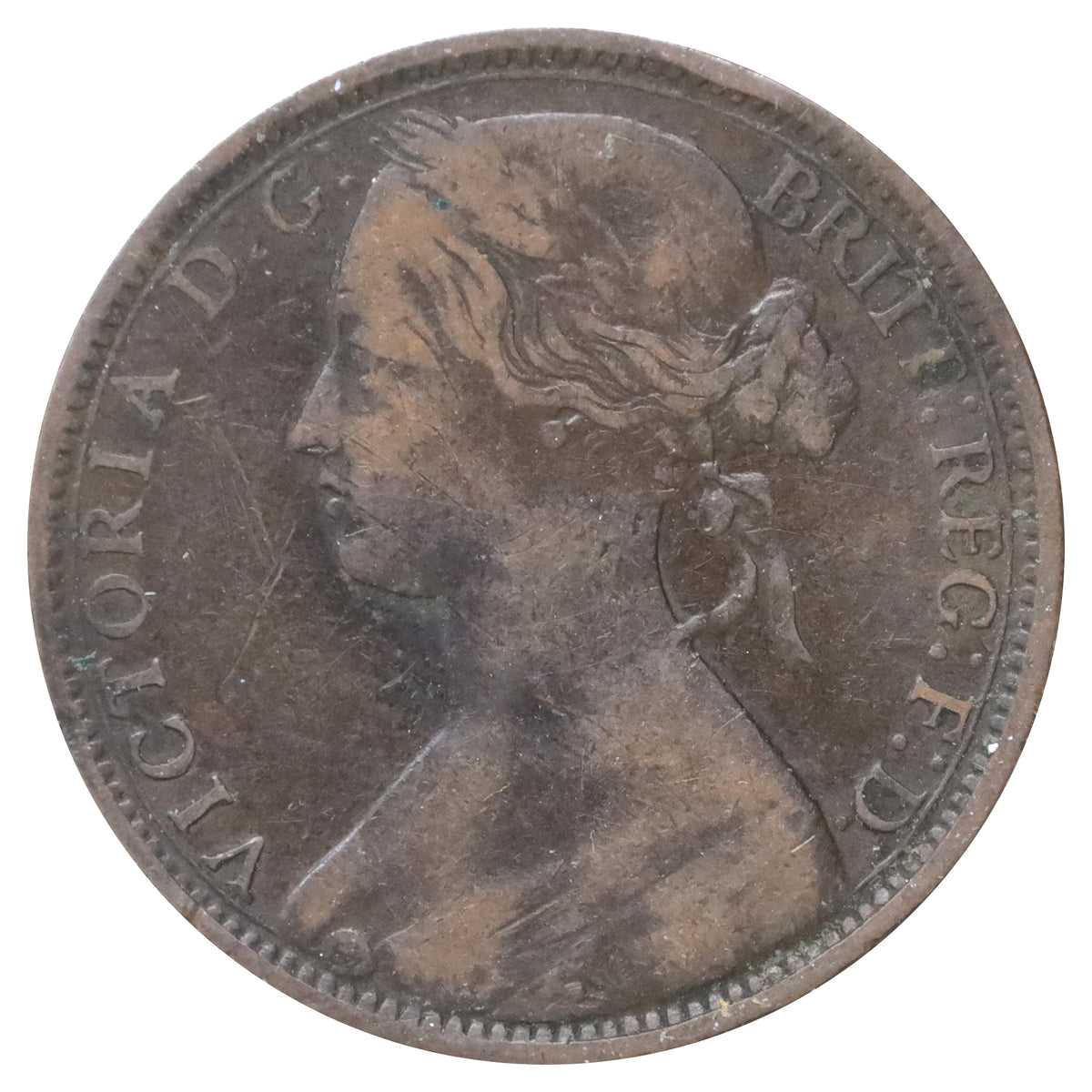 Great Britain 1862 Penny VG-F (VG10)