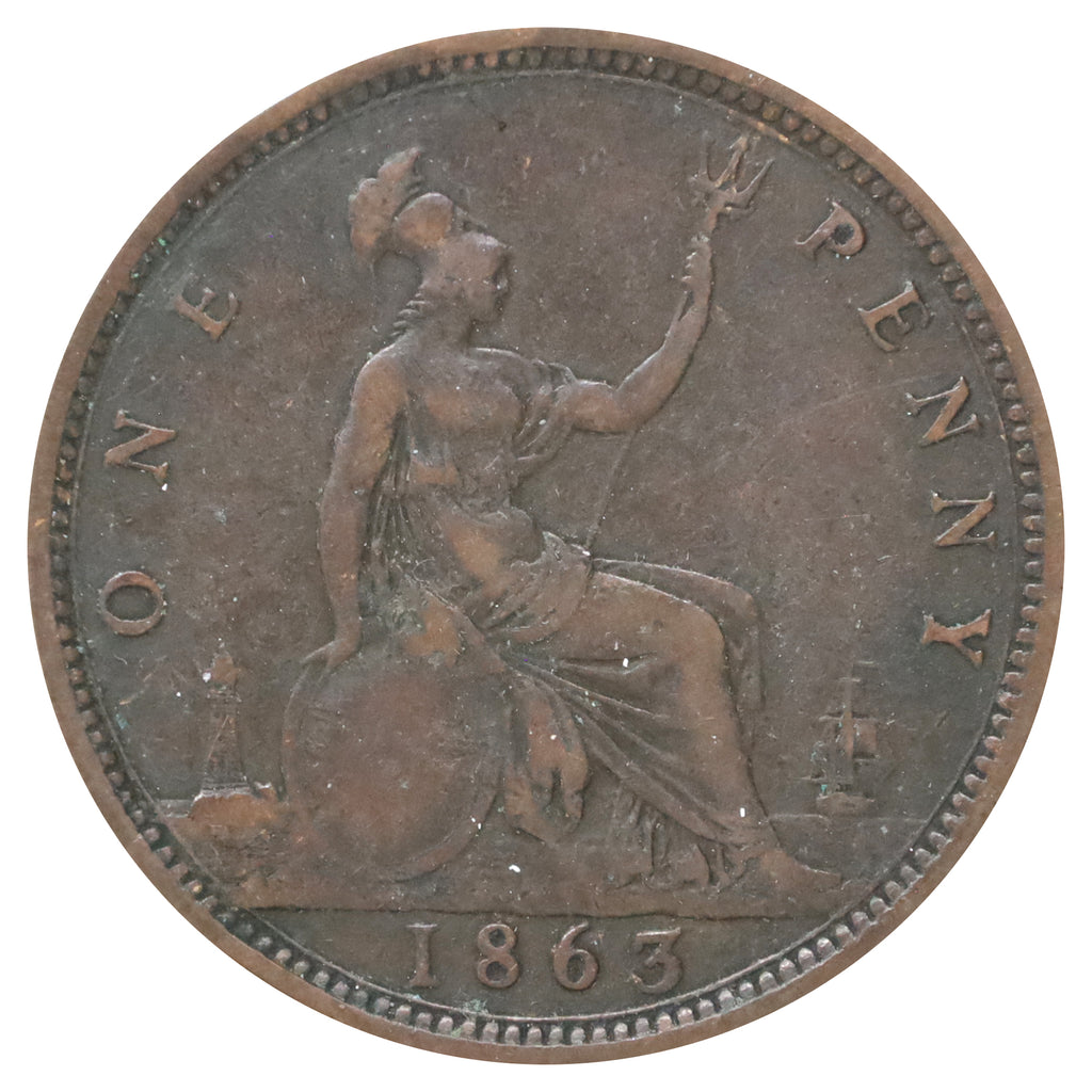 Great Britain 1863 Penny Fine (F12)