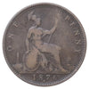 Great Britain 1876H Wide Date Penny Fine (F12)