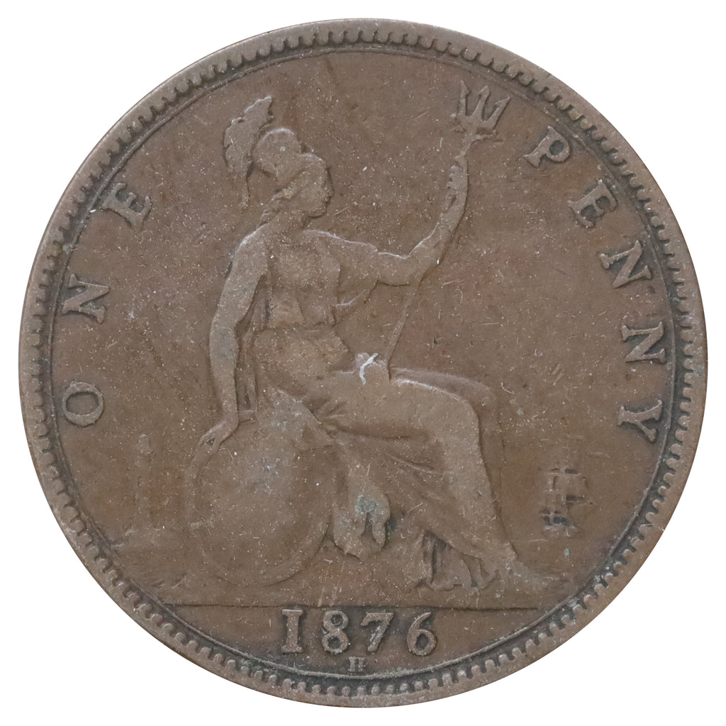 Great Britain 1876h Small Date Penny Fine (F12)