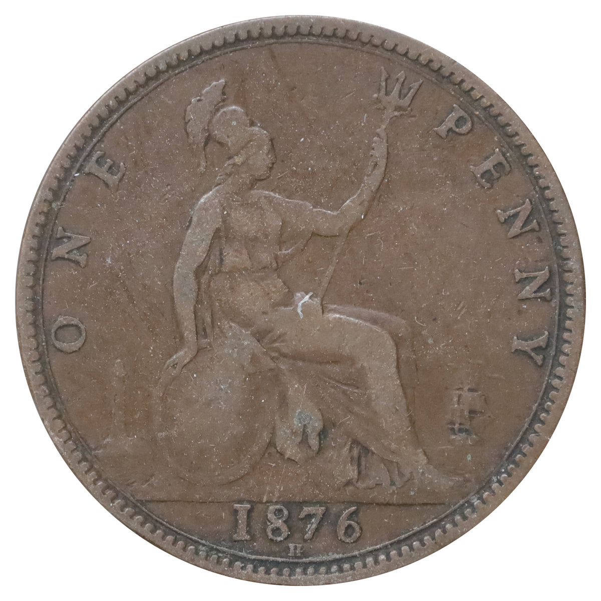 Great Britain 1876h Small Date Penny Fine (F12)