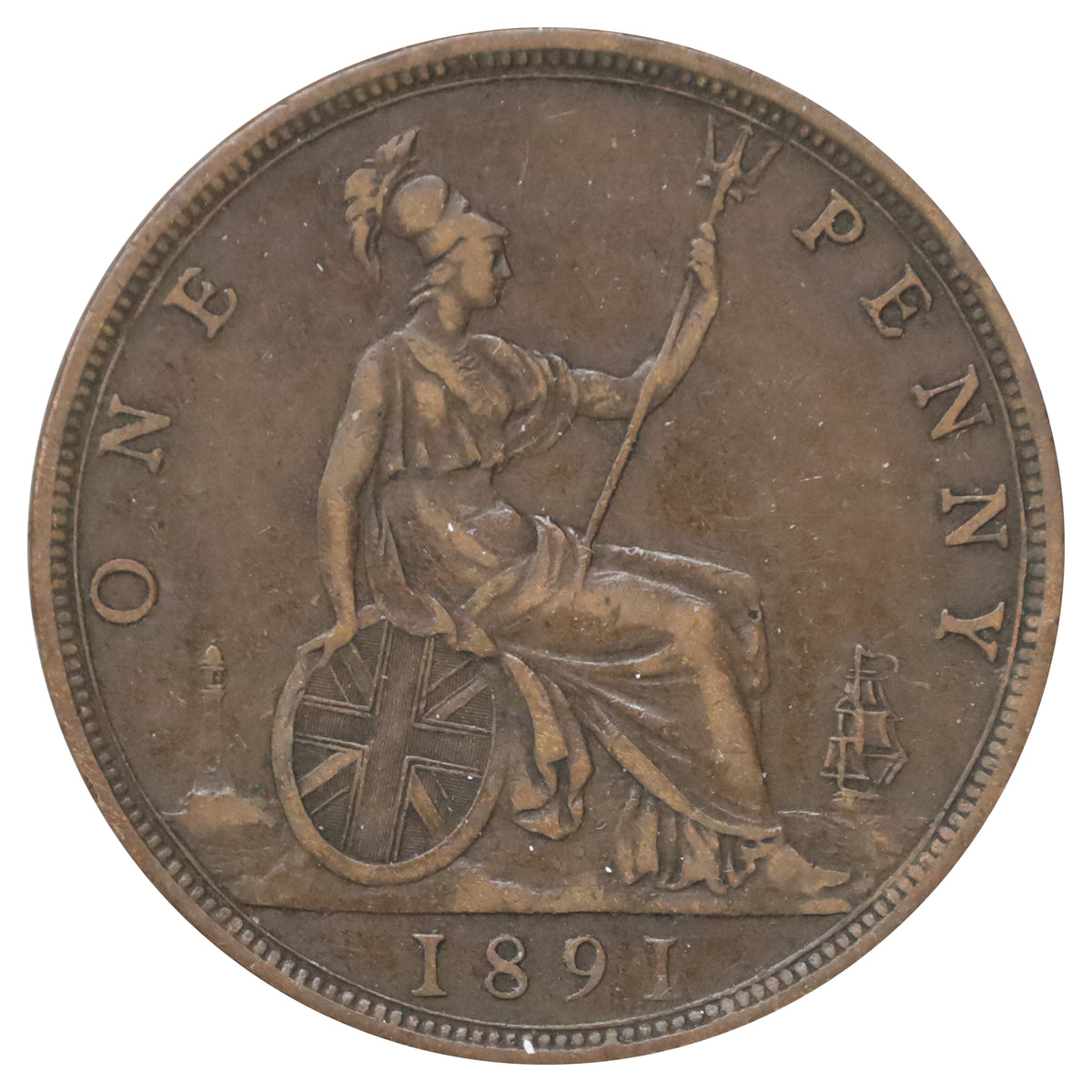 Great Britain 1891 Penny Very Fine (VF20)