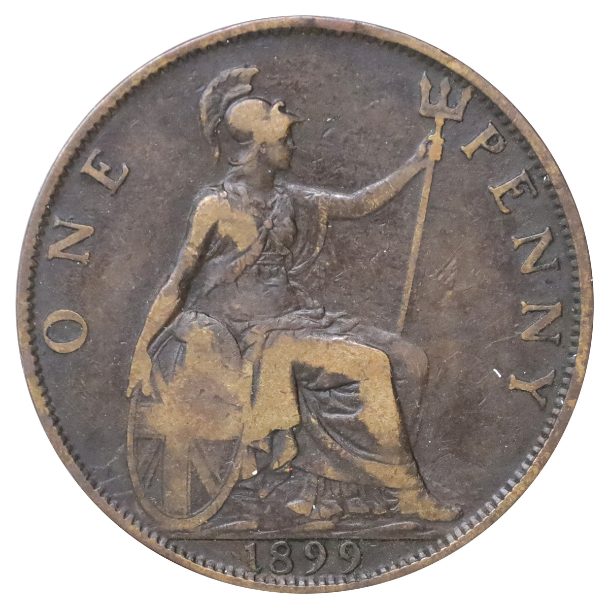 Great Britain 1899 Penny F-VF (F15)