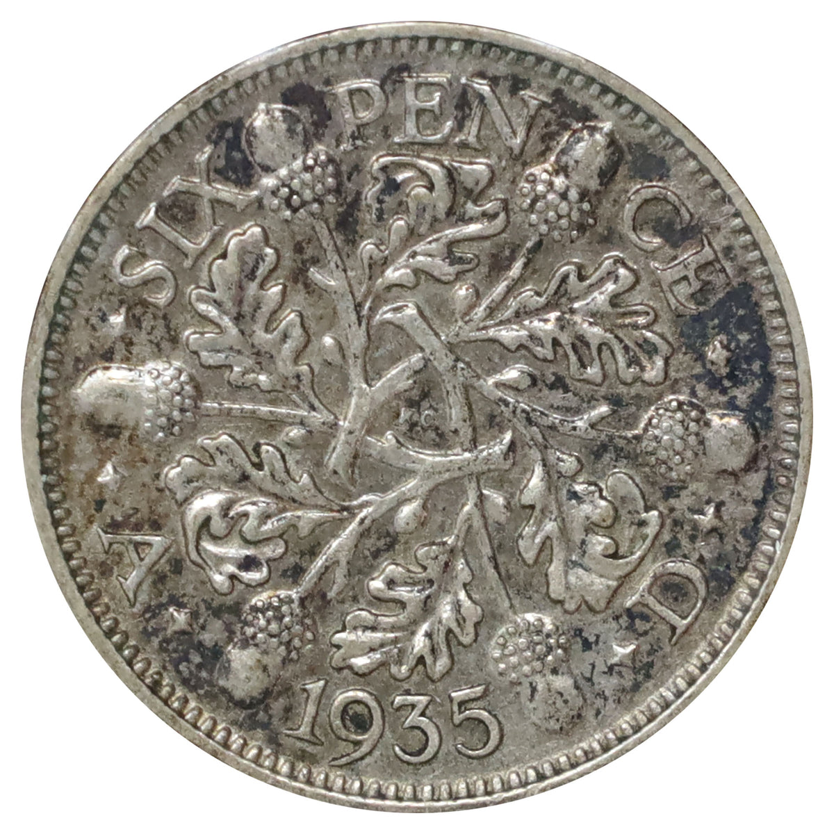 Great Britain 1935 6 Pence Extra Fine (EF40)