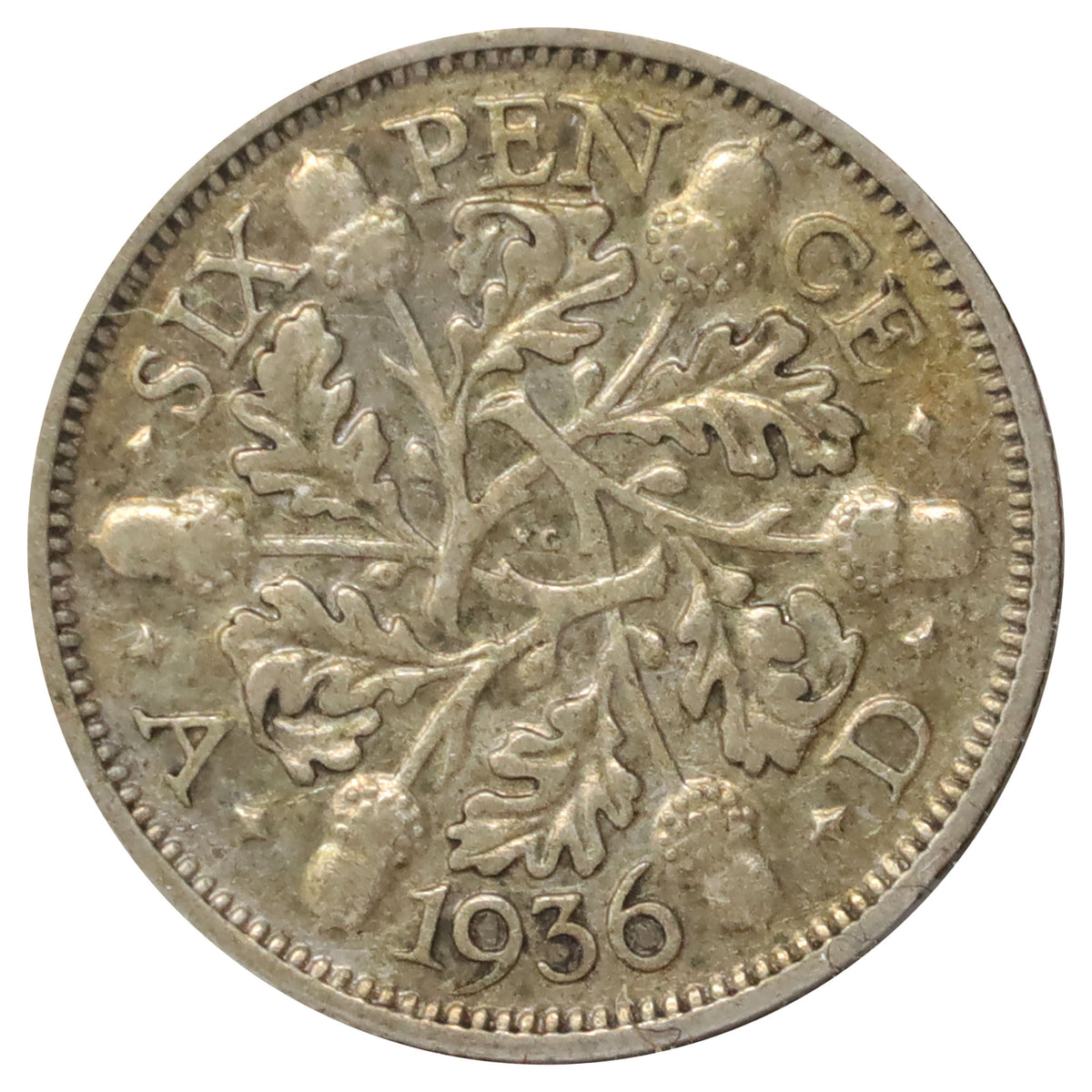 Great Britain 1936 6 Pence F-VF (F15)