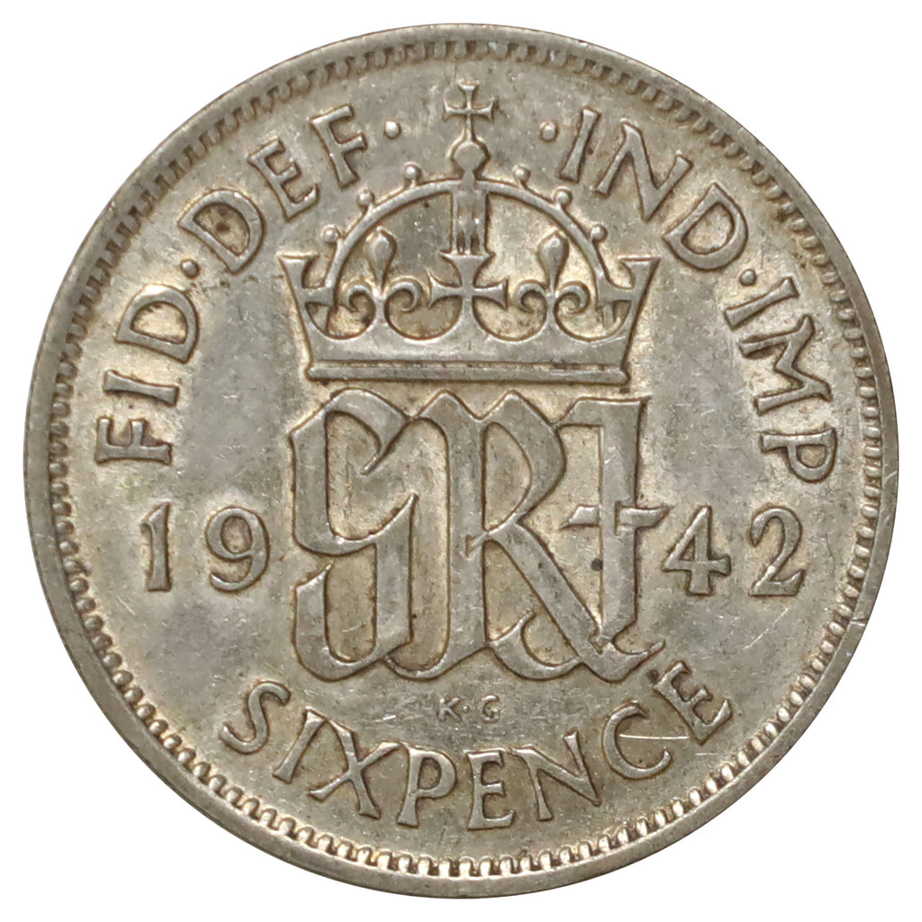 Great Britain 1942 6 Pence Extra Fine (EF40)