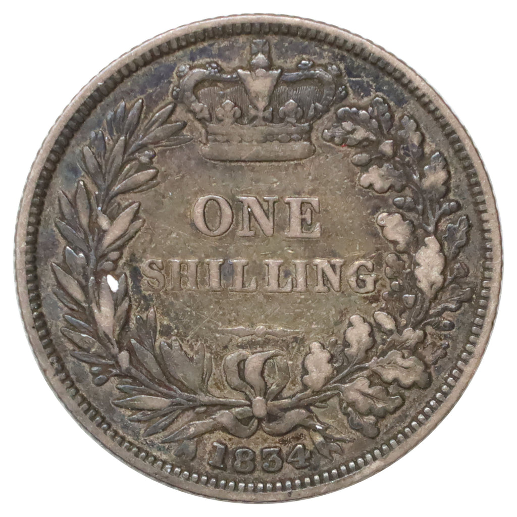 Great Britain 1834 William IV Shilling Fine (F12)