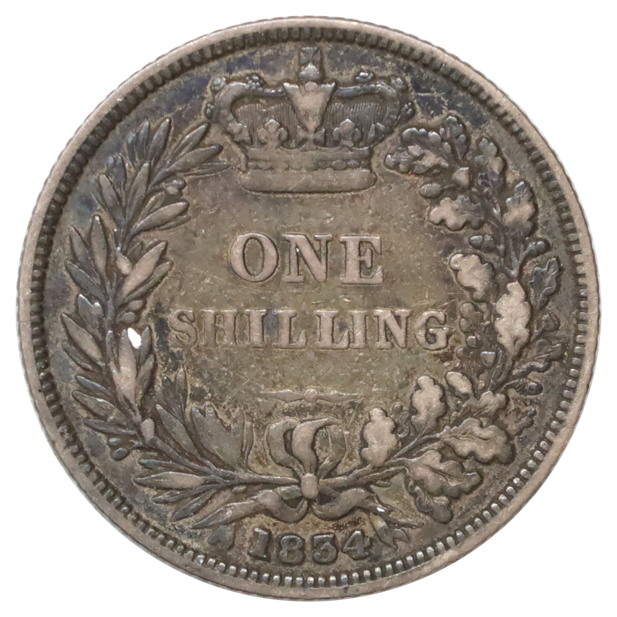 Great Britain 1834 William IV Shilling Fine (F12)