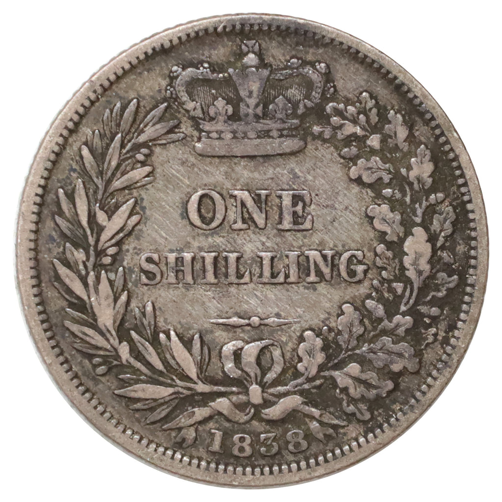 Great Britain 1838 Shilling Fine (F12)