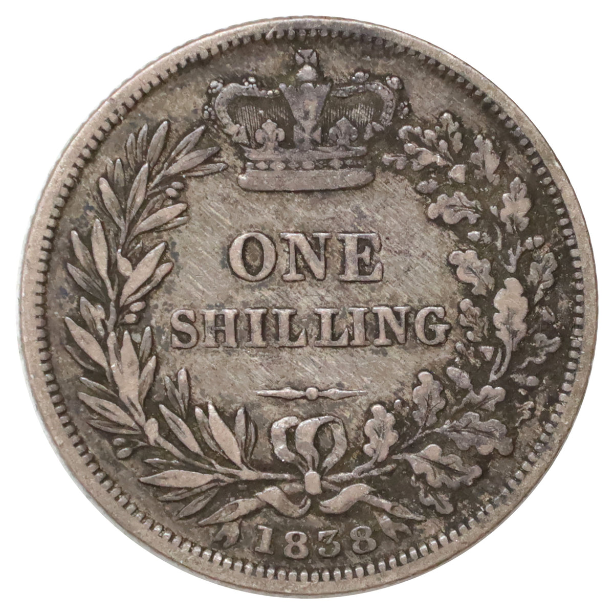 Great Britain 1838 Shilling Fine (F12)