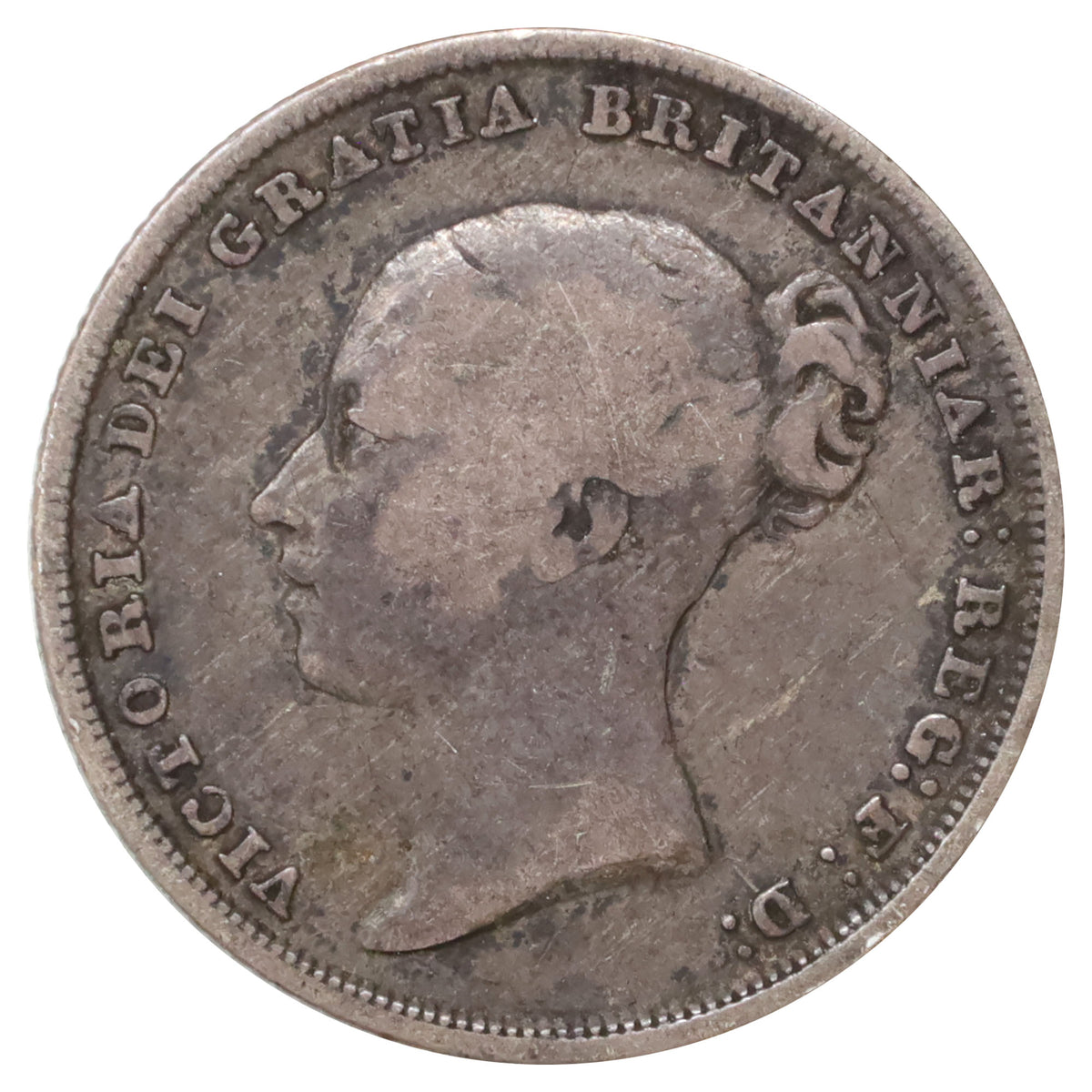 Great Britain 1838 Shilling Fine (F12)