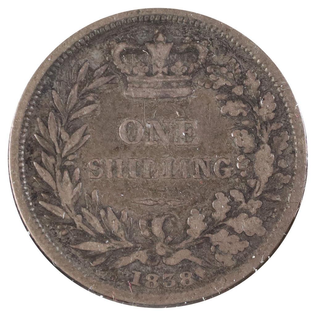 Great Britain 1838 Shilling Very Good (VG8)