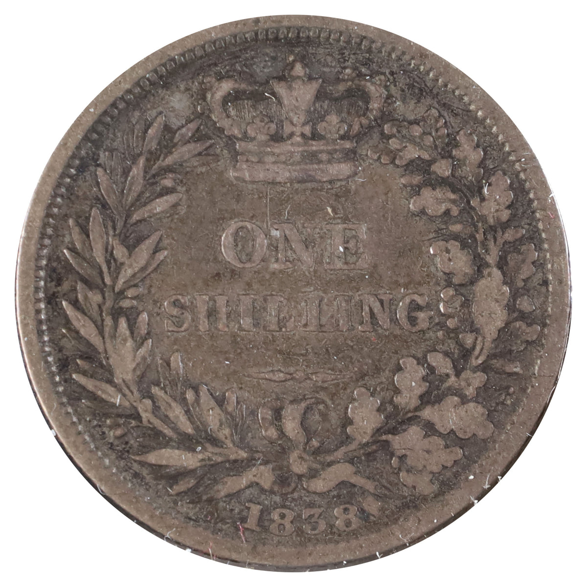 Great Britain 1838 Shilling Very Good (VG8)