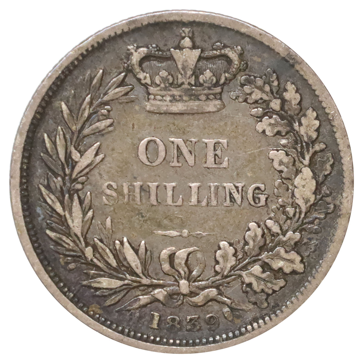 Great Britain 1839 Shilling Fine (F12)