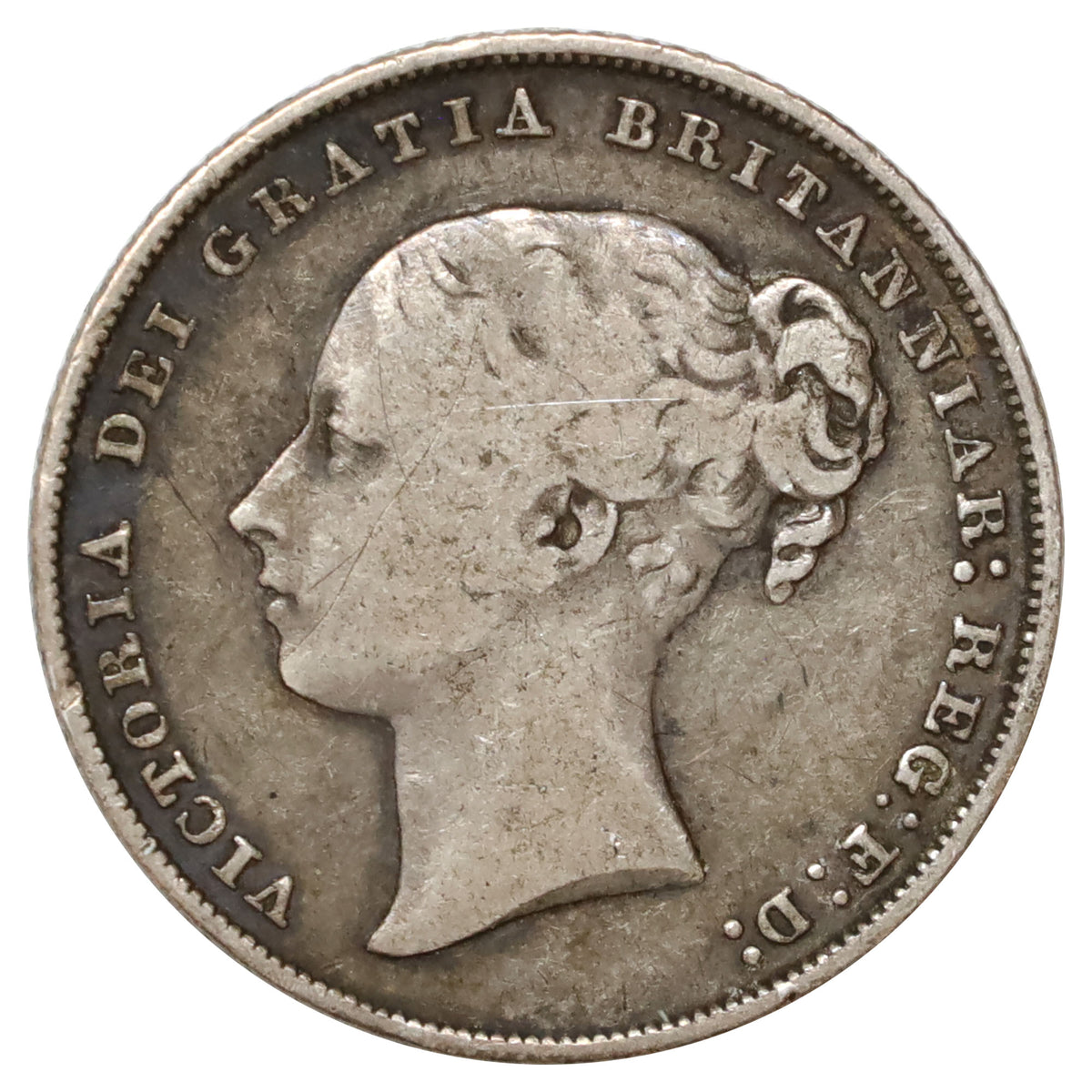 Great Britain 1852 Shilling F-VF (F15)