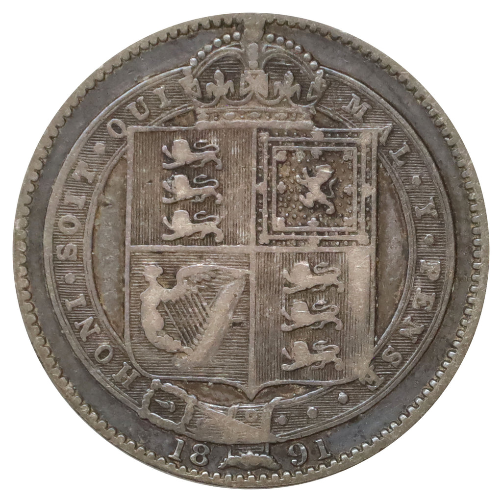Great Britain 1891 Shilling Fine (F12)