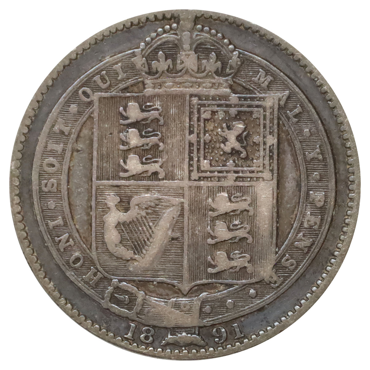 Great Britain 1891 Shilling Fine (F12)