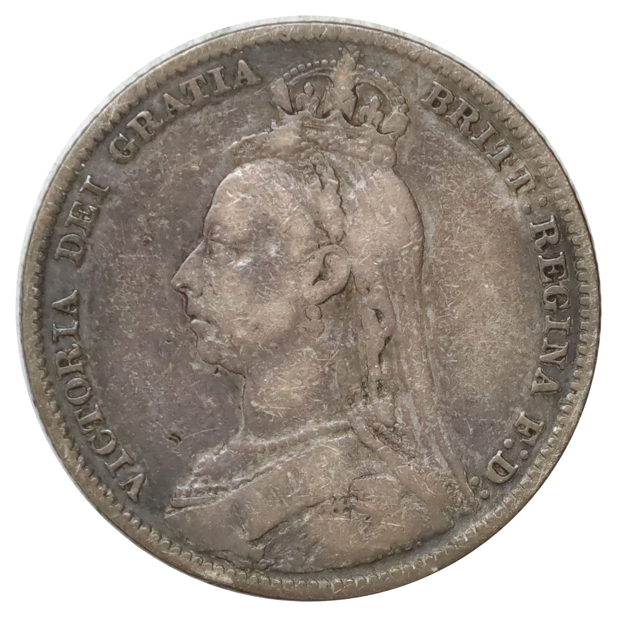 Great Britain 1891 Shilling Fine (F12)