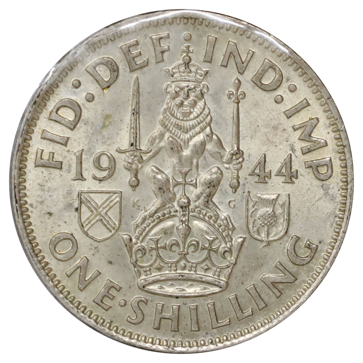 Great Britain 1944 Shilling Almost Uncirculated (AU50)