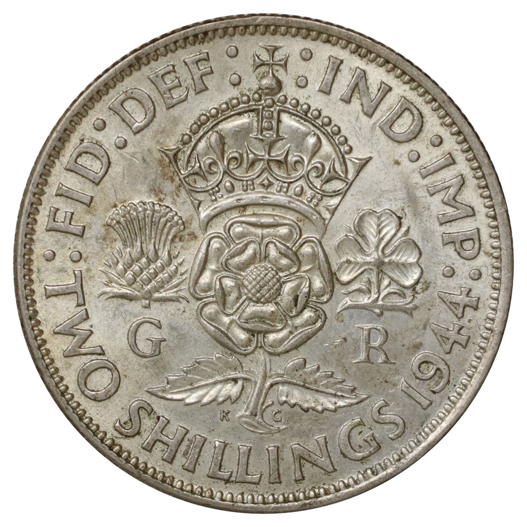 Great Britain 1944 Florin Almost Uncirculated (AU50)