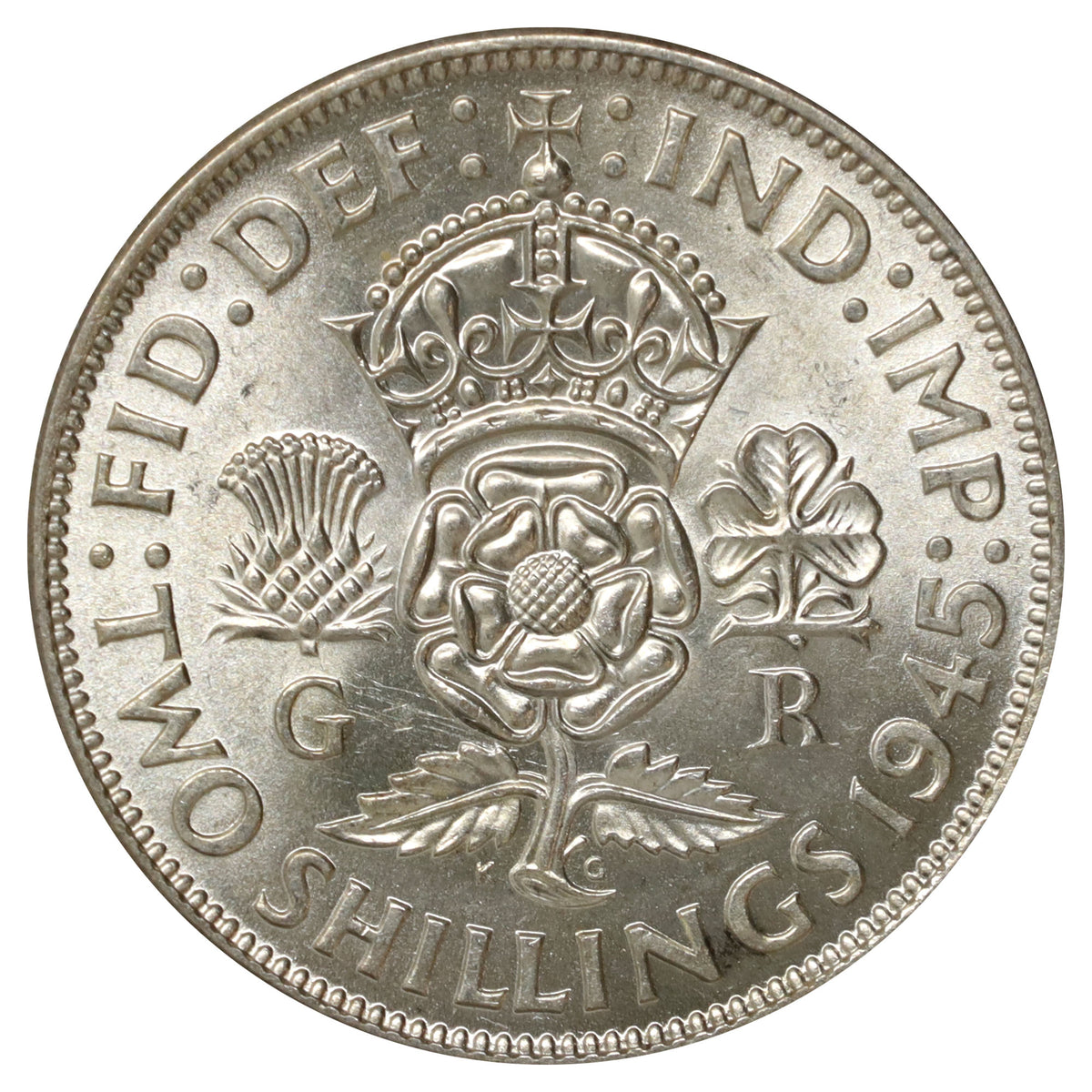 Great Britain 1945 Florin Brilliant Uncirculated (MS63)