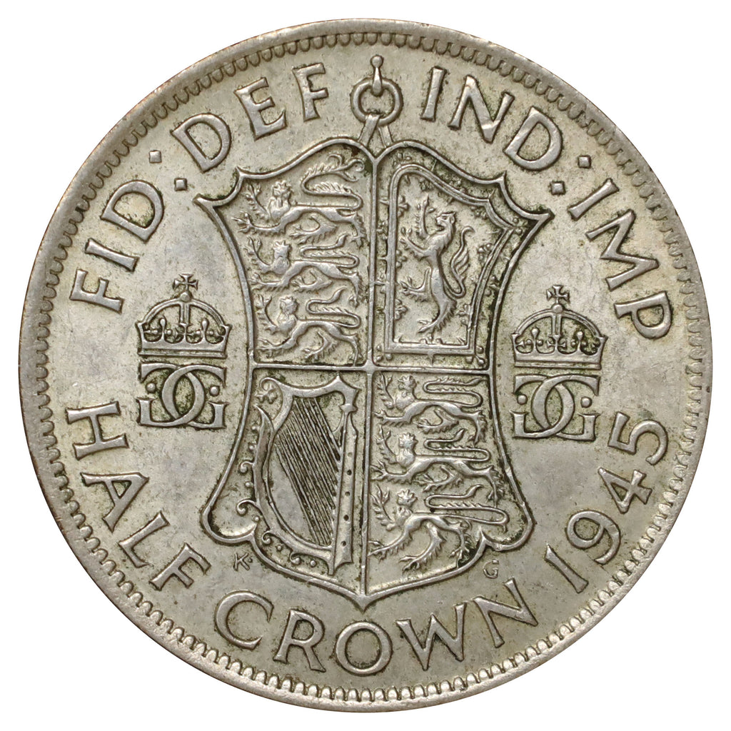 Great Britain 1945 1/2 Crown Almost Uncirculated (AU50)