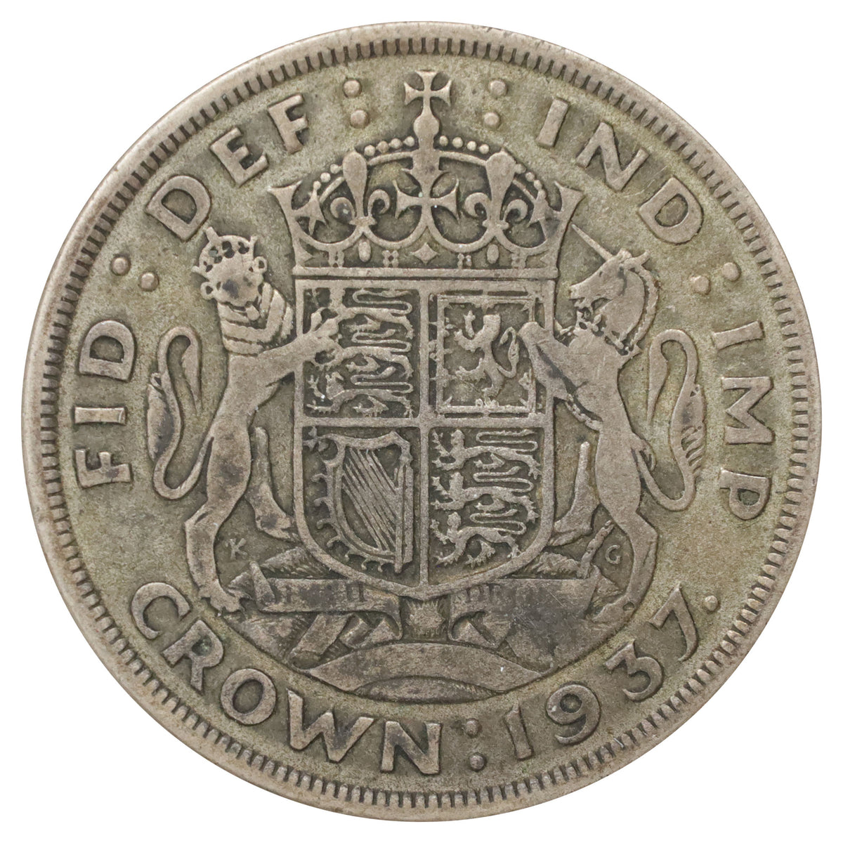 Great Britain 1937 Crown Very Good (VG8)