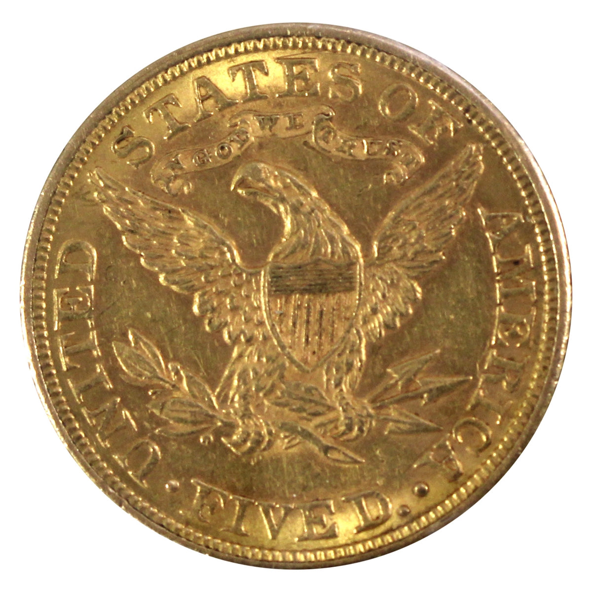 1881 USA $5 Gold 1/2 Eagle Almost Uncirculated (AU50)